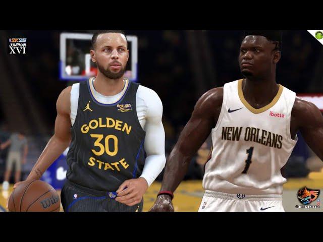 NBA2K25 ANDROID | WARRIORS vs PELICANS (NEW LINE UP & NEW CITY JERSEY) on  NBA2K25 JUMPMAN 16 