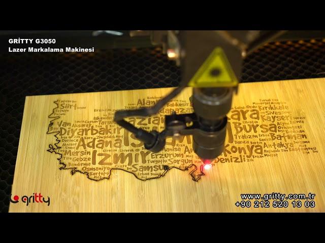 Ahşap'a Lazer Kesim makinesi / Gritty G3050 Lazer markalama