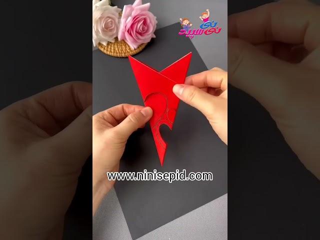 ساخت قلبهای زنجیره ای با برش کاغذ