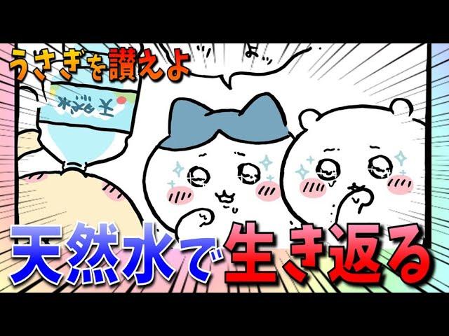 【ちいかわ】脱水気味のちいかわたちに、うさぎが恵みの水を持ってくる【最新話】