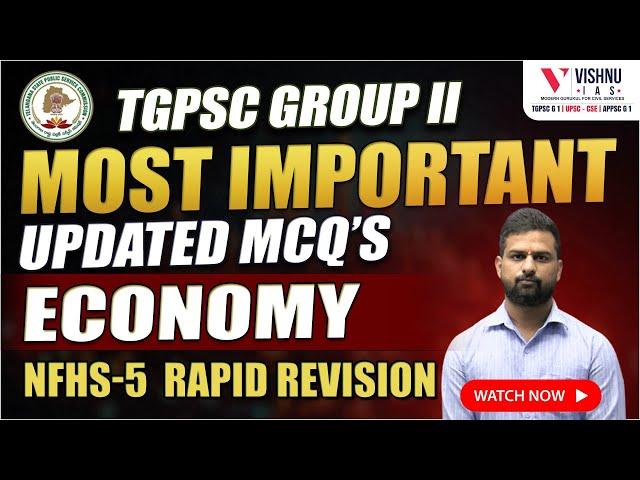 TSPSC GROUP - 2 : Most Important Updated MCQ's | Economy NFHS-5  RAPID REVISION #tgpscgroup2