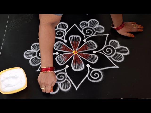 Friday special rangoli design || simple rangoli || daily use rangoli || small beautiful kolam