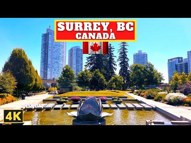 SURREY British Columbia CANADA, 4K Walking Tour