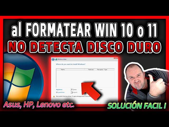 Al formatear no detecta disco duro ⭐Asus HP, Lenovo⭐ Procesador de Gen 11 y Gen 12 - Windows 10 y 11