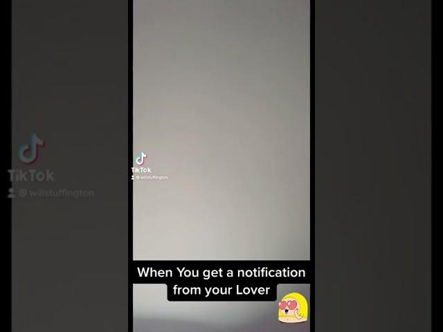 When You Get A Notification From Your Lover #tiktok #love #relationship