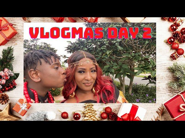 Vlogmas Day 2 2021 Christmas Pajamas Shopping || Outdoor Christmas Movie || Fabian eating it all