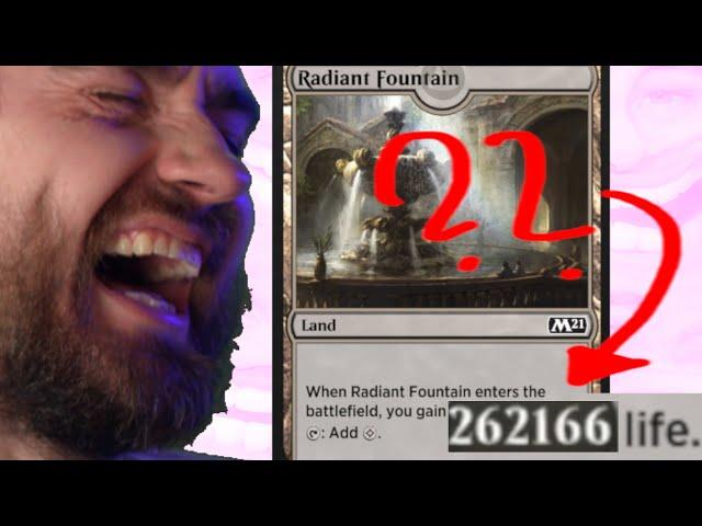 LIFEGAINING 10000 GAMES WORTH OF HP WITH ONE LAND??? Rhox Manders Historic MTG Arena