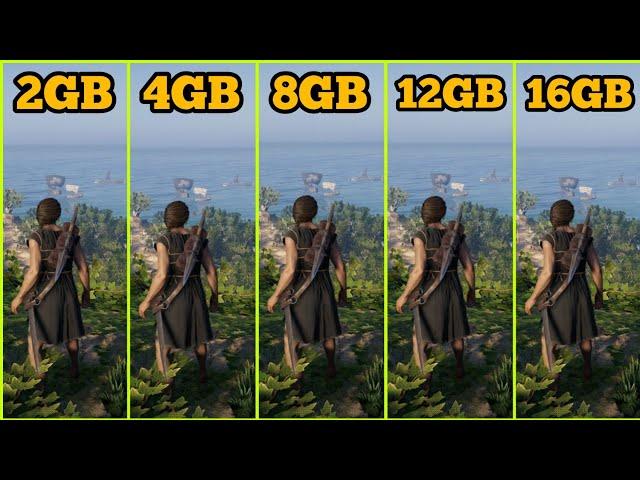 ASSASSIN'S CREED ODYSSEY 2GB VS 4GB VS 8GB VS 12GB VS 16GB RAM COMPARISON