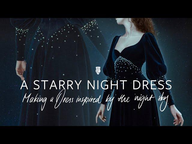 The Making of the Moon and the Stars Dress - Making a velvet dress inspired by the night sky