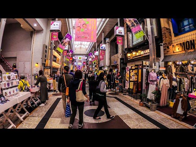 【4K】【OSAKA】WALK TO TENJINBASHISUJI | LONGEST STREET IN JAPAN | TEMMA STATION | BARS & RESTAURANTS