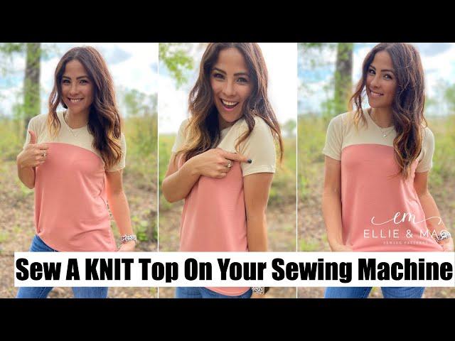 Quick and Easy Tutorial- How To Sew Knit Patterns With Your Sewing Machine!