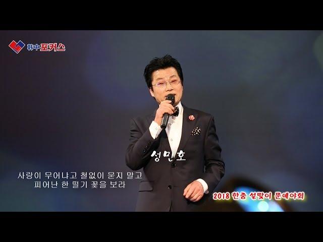 2018 한중설맞이 문예야회 - 초대가수 성민호  바람부는 세상