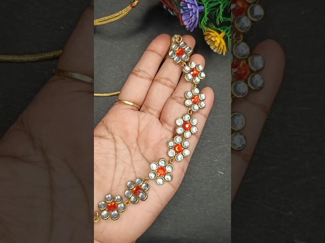 diy kundan necklace making at home #shorts #diy #creative #necklace #diycrafts #jewellerymaking #art