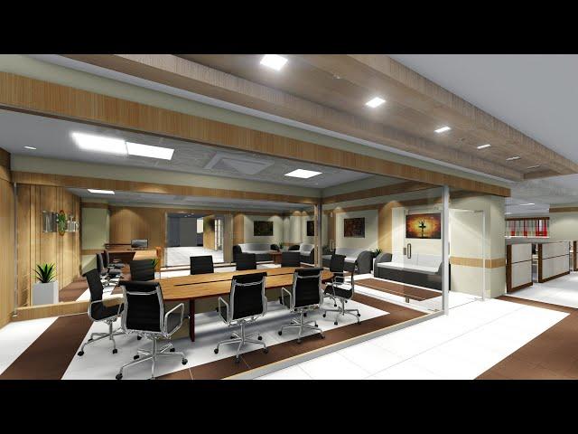 IT office Interior 3D Walkthrough Animation | Sketchup modelling with Lumion 9 Video Rendering |