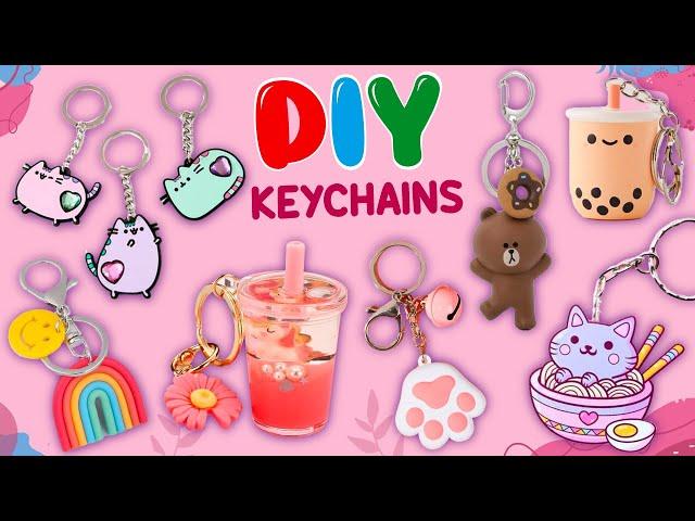 8 AMAZING DIY KEYCHAINS - Easy Crafts for Girls - How To Make Cute Key chains - Viral Tiktok Crafts