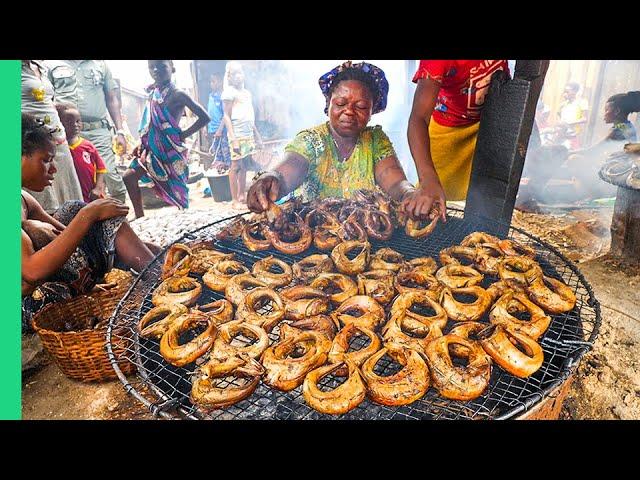 Eating in Africa’s Biggest Floating Slum!! Seafood Factories!!