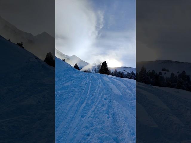 shadows in the air #swiss #winter #hikingadventures #snowfall #mountains #nature #vlog