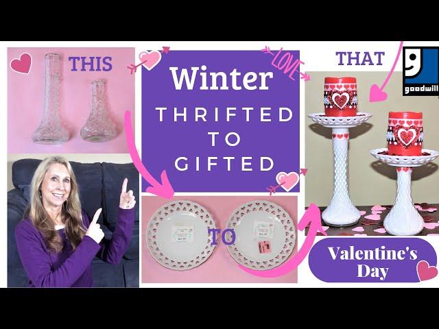 GOODWILL THRIFT VALENTINE'S DAY CANDLE HOLDER WITH CANDLE  | HOW TO DIY PROJECT