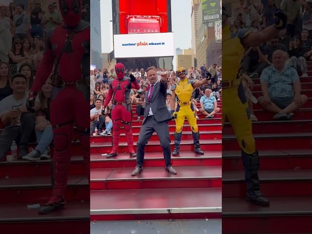 Bye bye bye  #deadpool #wolverine #nyc #timessquare