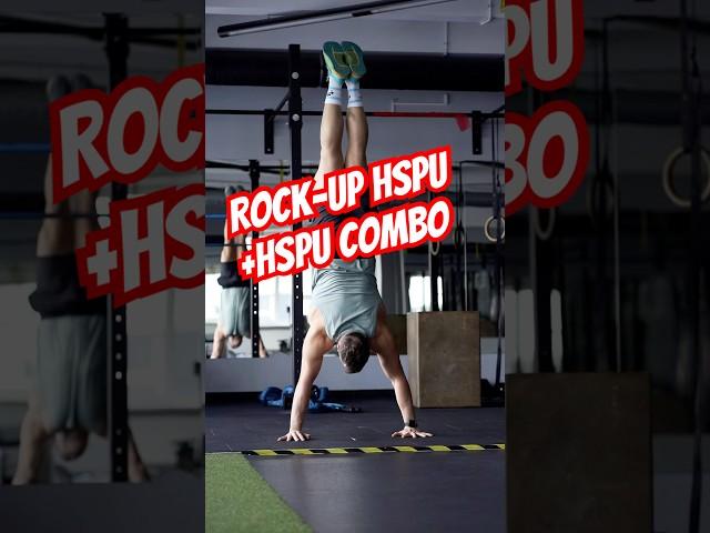 Rock-up Handstand push ups + hspu combo #fitness #motivation #sports #power