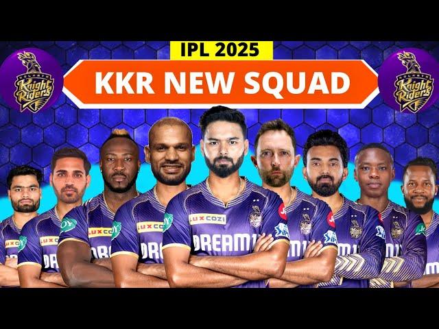 IPL 2025 - Kolkata Knight Riders Team Full Squad | KKR New Squad 2025 | KKR Team Players List 2025