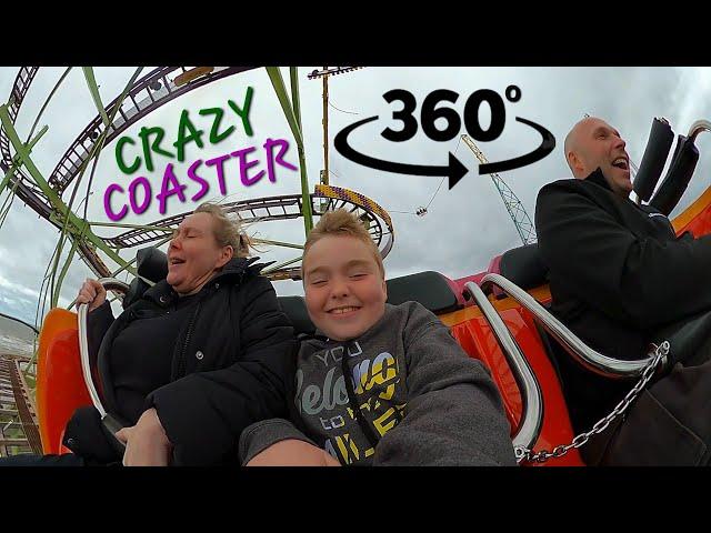 Crazy Coaster - 360° On Ride POV - at Blackpool South Pier.