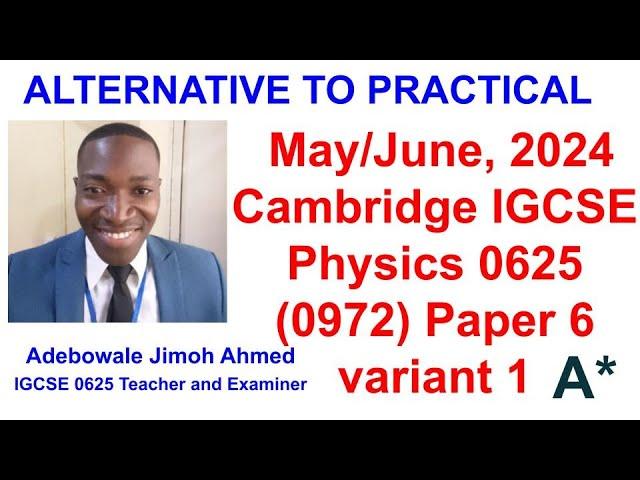 2024 IGCSE Physics 0625 May/June Paper 61 0625/41/O/N/24