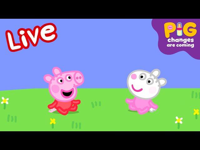 Peppa Pig BABY Episodes LIVE  Pig Changes are Coming! ⭐️ Kids Cartoons #ExpectingPigChanges