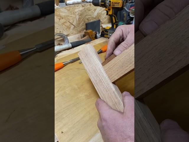 Half-dovetail tenon and angled mortise with wedge good strong joint