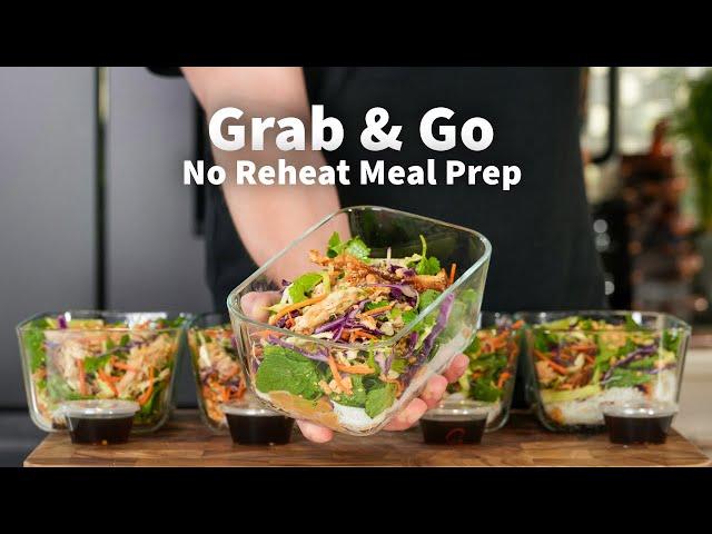 The Easiest Meal Prep To Take Out The House | Satay Chicken Rice Noodle Bowl