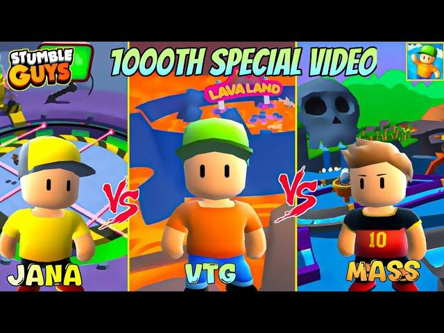 1000th Video |1 vs 1 with friends in Stumble Guys gameplay|On vtg!