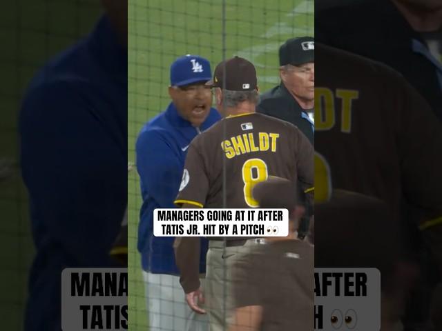 Dave Roberts & Mike Shildt exchange words 