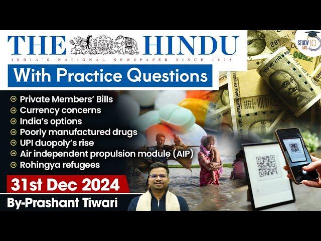 The Hindu Analysis | 31st December 2024 | The Hindu NewsPaper Today With Practice Questions