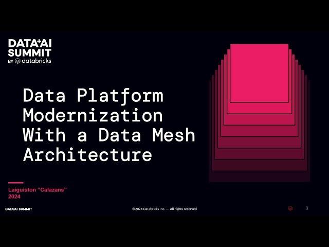Data Platform Modernization with a Data Mesh Architecture