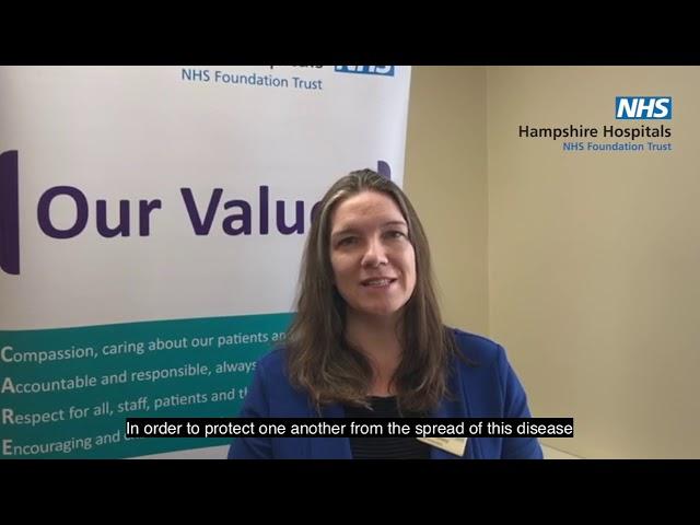 COVID-19 - A Message from Alex Whitfield, Chief Executive - Hampshire Hospitals