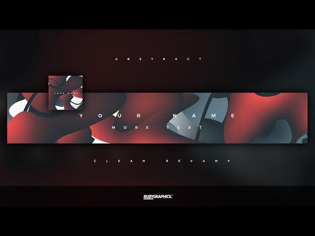 FREE GFX: Free Photoshop Banner Template: Clean 2D Abstract Design [2019]