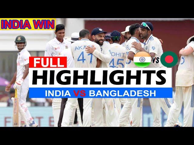 INDIA VS BANGLADESH 1ST TEST MATCH DAY 4 FULL HIGHLIGHTS 2024  | IND VS BAN TEST MATCH SERIES 2024