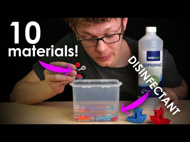 Does 70% IPA reduce the strength of 3D prints?