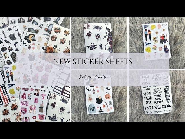 NEW Amber Plans Her Day Sticker Sheet Release | Halloween and Inspired By Stickers