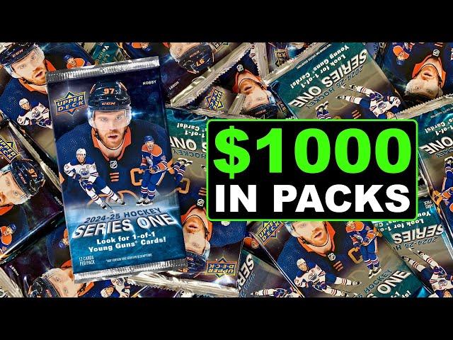 Opening $1000 Worth of Packs of 2024-25 Upper Deck Series 1 Hockey Hobby