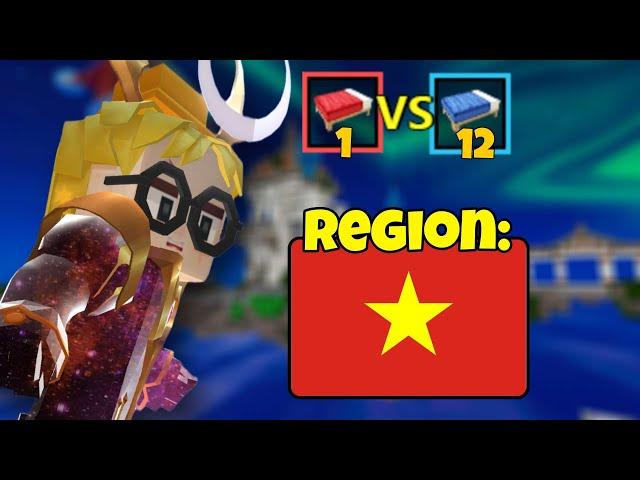 I Joined 1v12 in Vietnam Region!! (Blockman Go)