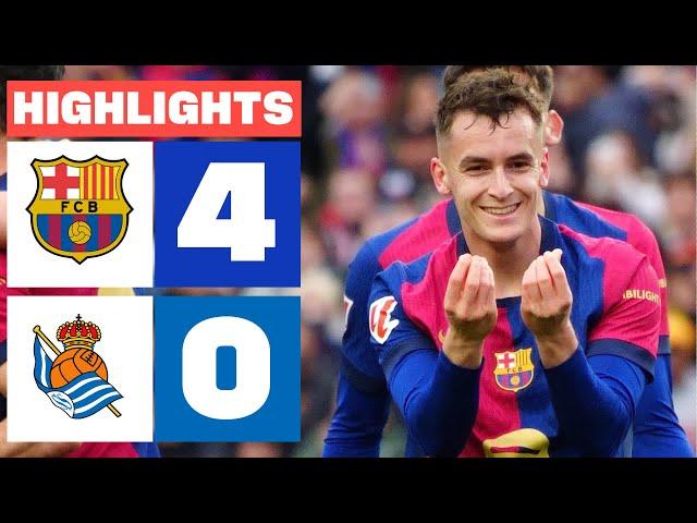 FC BARCELONA 4 - 0 REAL SOCIEDAD I HIGHLIGHTS LALIGA EA SPORTS