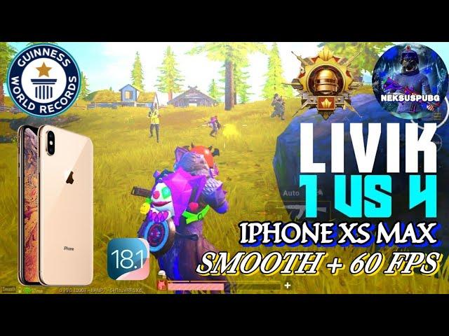 Iphone Xs max+ 60fpsPUBG TEST 2025IOS 18.1 BEST GAMEPLAY IN LIVIKPUBG MOBILE️