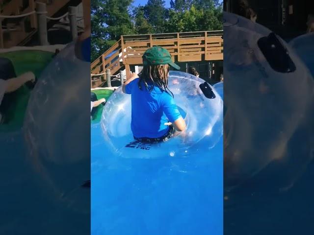 wheeling the tubes at ocean breeze #ocean #breeze #wheelie #fun #water #tubes #lazy #lazyriver