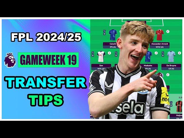 FPL Gameweek 19: TRANSFER TIPS | Bruno Replacements? | Fantasy Premier League Tips 2024/25