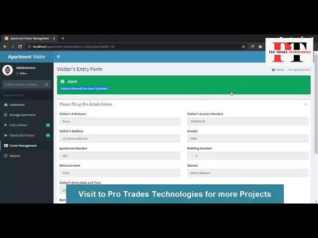 Apartment Management System | Pro Trades Technology