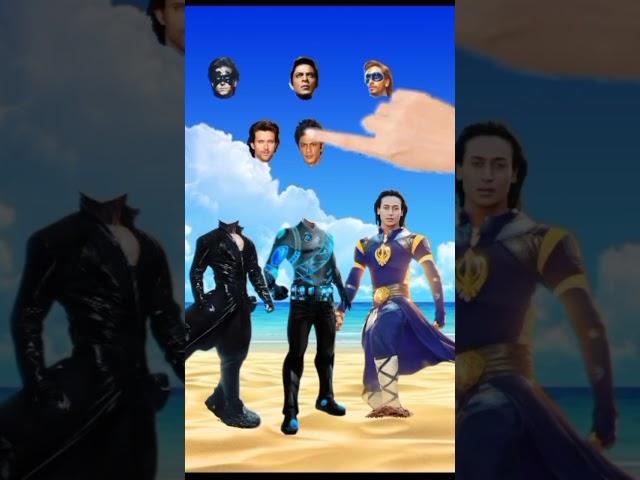 Hrithik Rosan | Shah Rukh Khan | Tiger Shroff  Krrish | Ra One | Flying Jatt  head matching  #fun