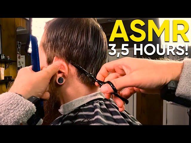 3,5 Hours of ASMR Bliss! What Happens When Scissors Meet Hair?  ASMR BARBER