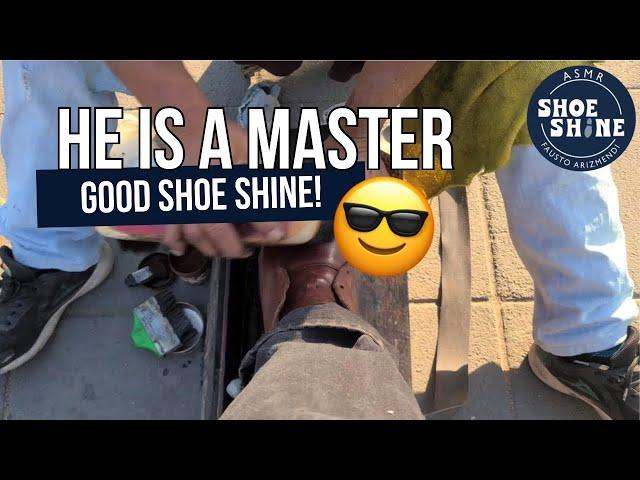 S7E138 Master mobile shoe shiner #ASMR #shoeshine #faustoarizmendi