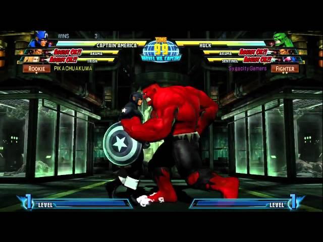 MVC3 PLAYER MATCH JR RODRIGUEZ ( CAP AKM TRISH ) VS SygacityGamers ( HULK AKM SENTINEL ) FT5